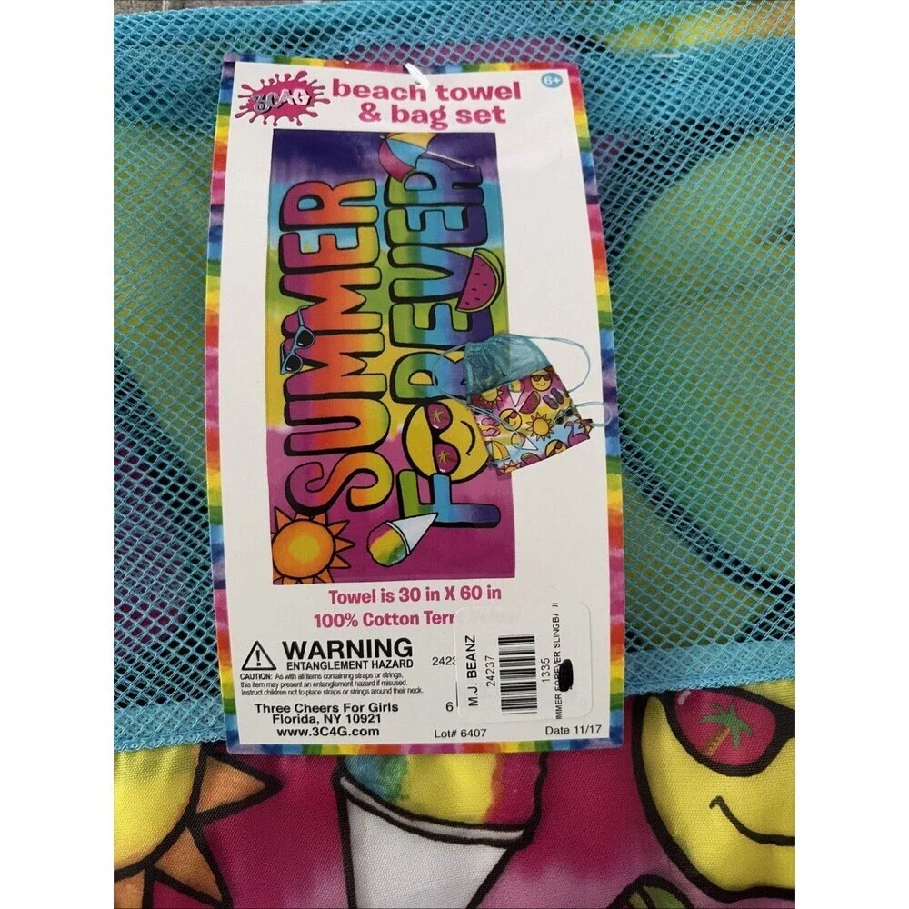 3C4G Beach Towel & Bag Set